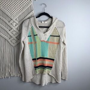 ANTHROPOLOGIE MOTH HOODED SWEATER SMALL